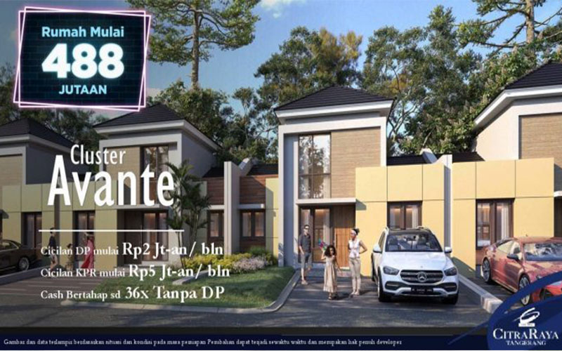 Cluster Avante Citra Raya Tangerang, Rumah Mulai 488 Juta