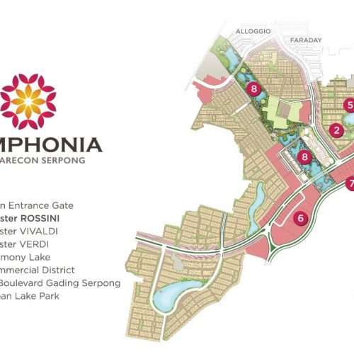 site plan 2Cluster Rossini di pinggir danau Kawasan terbaru Symphonia